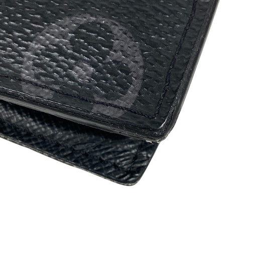 LOUIS VUITTON Bifold Wallet M62545 leather black Monogram Eclipse Marco NM new model