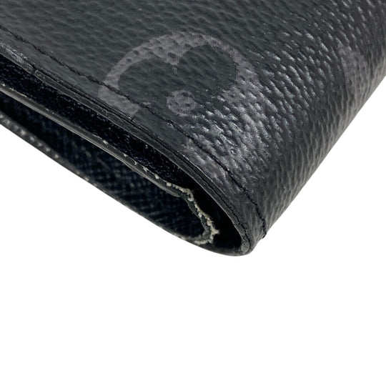 LOUIS VUITTON Bifold Wallet M62545 leather black Monogram Eclipse Marco NM new model