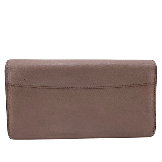 LOUIS VUITTON Long Wallet Purse M61249 leather beige Portefeuille Capucines Galle Women Used Authentic