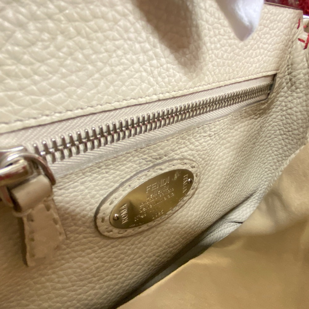 FENDI Handbag 8BN226 leather Red Peekaboo Celeria Women Used Authentic