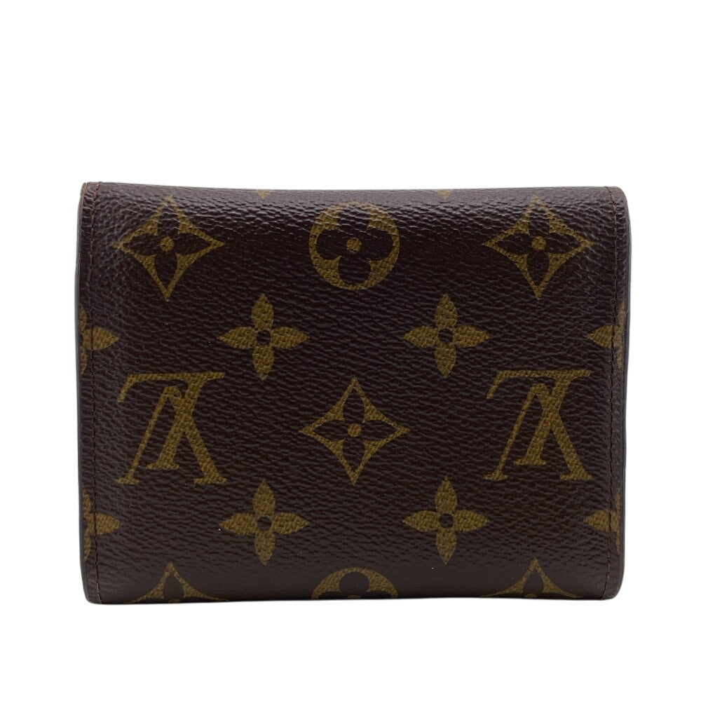 LOUIS VUITTON Tri-fold wallet M62472 leather Brown Portefeuille Monogram Victorine Women(Unisex) Used Authentic