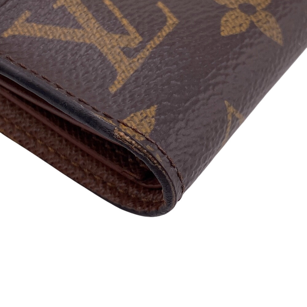 LOUIS VUITTON Tri-fold wallet M62472 leather Brown Portefeuille Monogram Victorine Women(Unisex) Used Authentic