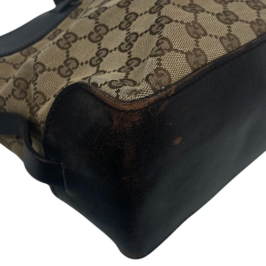 GUCCI Tote Bag 106251 Canvas, Leather Brown GG canvas Women Used Authentic