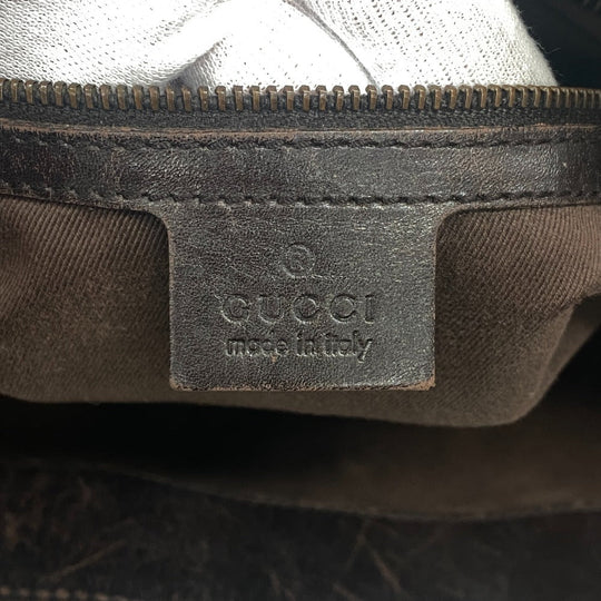 GUCCI Tote Bag 106251 Canvas, Leather Brown GG canvas Women Used Authentic