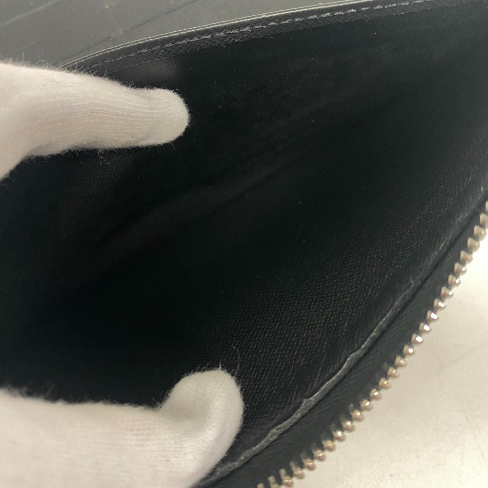 LOUIS VUITTON Long Wallet Purse M62643 leather black Epi Zippy Organizer NM