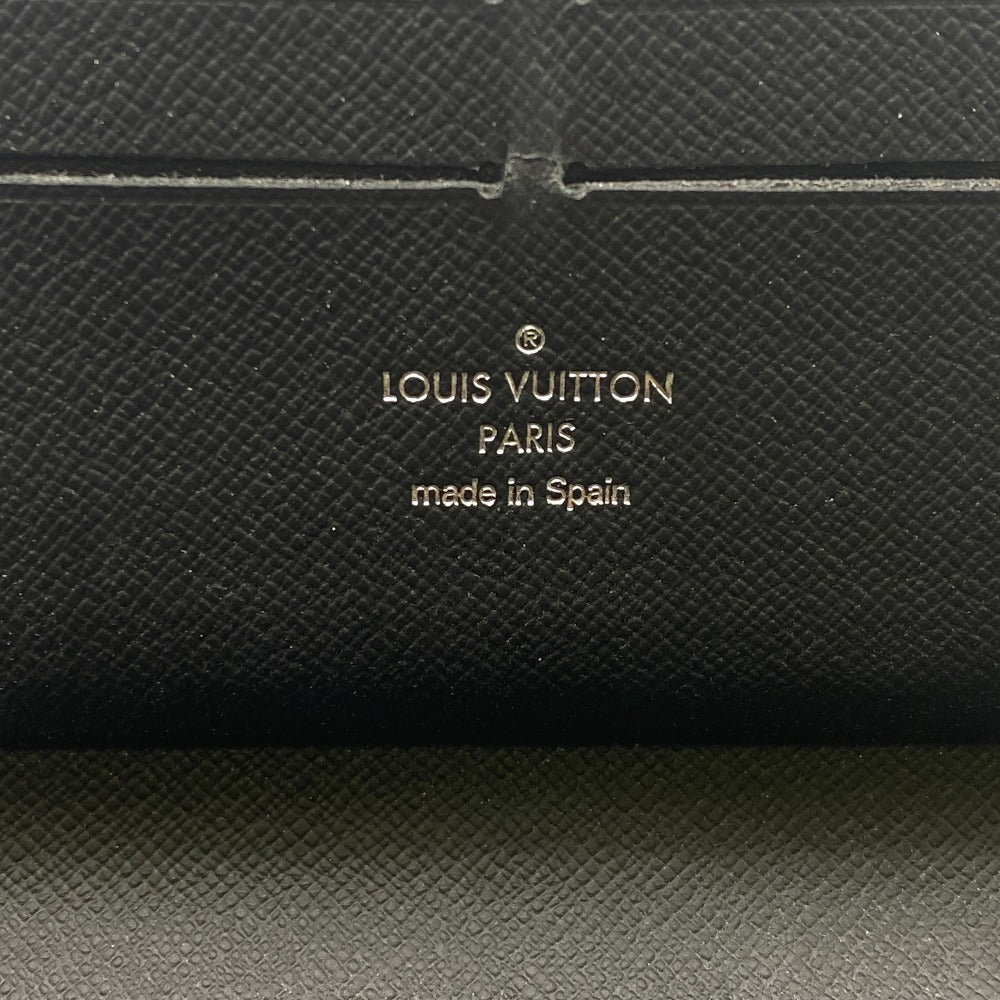 LOUIS VUITTON Long Wallet Purse M62643 leather black Epi Zippy Organizer NM