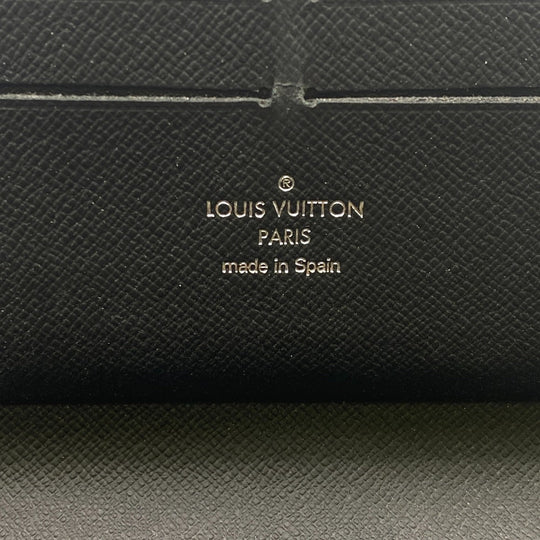 LOUIS VUITTON Long Wallet Purse M62643 leather black Epi Zippy Organizer NM