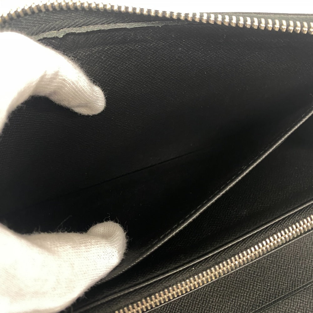 LOUIS VUITTON Long Wallet Purse M62643 leather black Epi Zippy Organizer NM