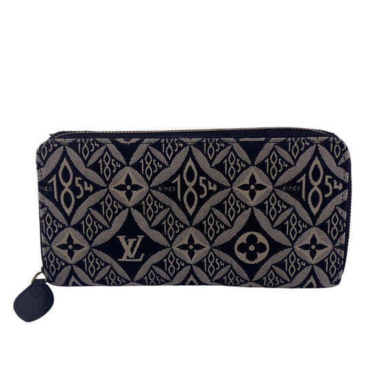 LOUIS VUITTON Long Wallet Purse M80324 Canvas, Leather black Monogram jacquard Since1854 Zippy wallet