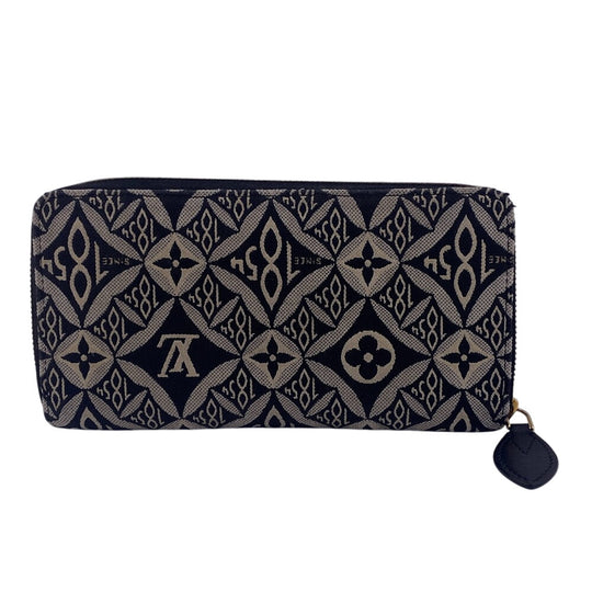 LOUIS VUITTON Long Wallet Purse M80324 Canvas, Leather black Monogram jacquard Since1854 Zippy wallet