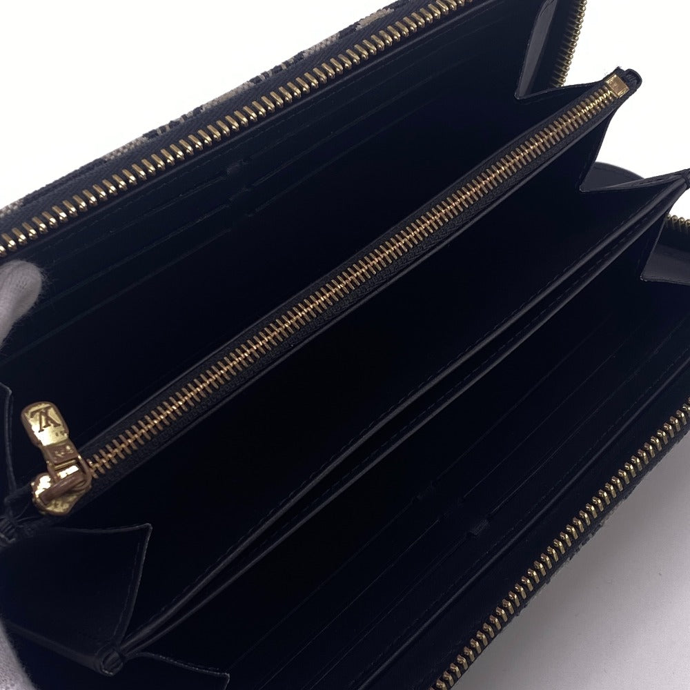 LOUIS VUITTON Long Wallet Purse M80324 Canvas, Leather black Monogram jacquard Since1854 Zippy wallet