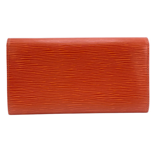 LOUIS VUITTON Long Wallet Purse M60321 leather Kenya Brown Portefeuille Epi Sara unisex(Unisex) Used Authentic