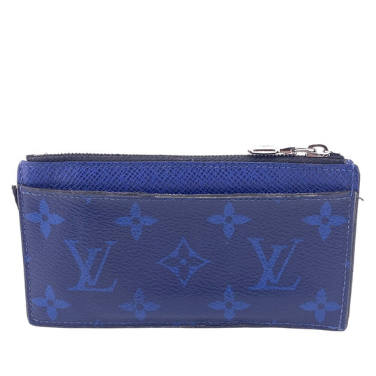 LOUIS VUITTON Coin case M30270 leather blue Taigalama Coin card holder