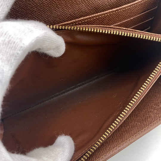 LOUIS VUITTON Long Wallet Purse M66556 leather Brown Portefeuille Monogram Etoile Sara(Unisex) Used Authentic