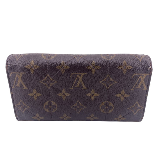 LOUIS VUITTON Long Wallet Purse M66556 leather Brown Portefeuille Monogram Etoile Sara(Unisex) Used Authentic