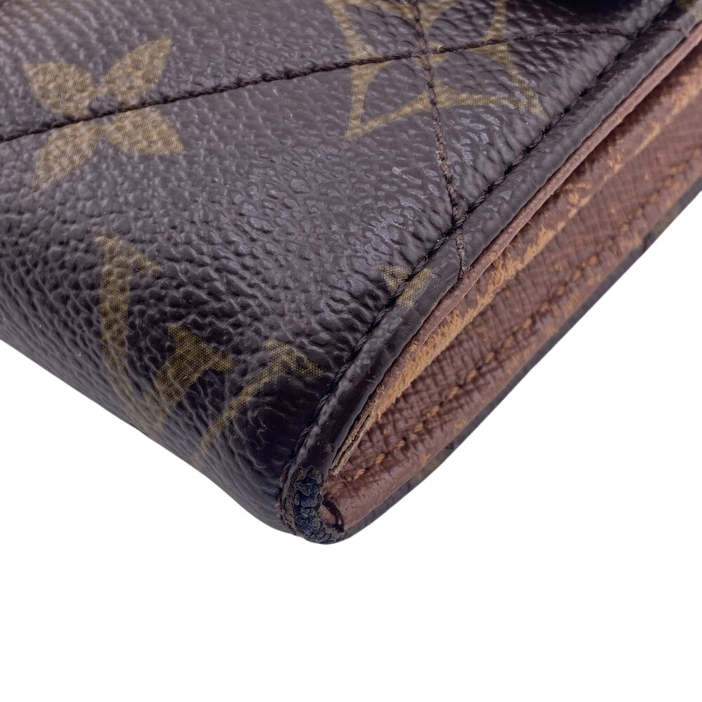 LOUIS VUITTON Long Wallet Purse M66556 leather Brown Portefeuille Monogram Etoile Sara(Unisex) Used Authentic