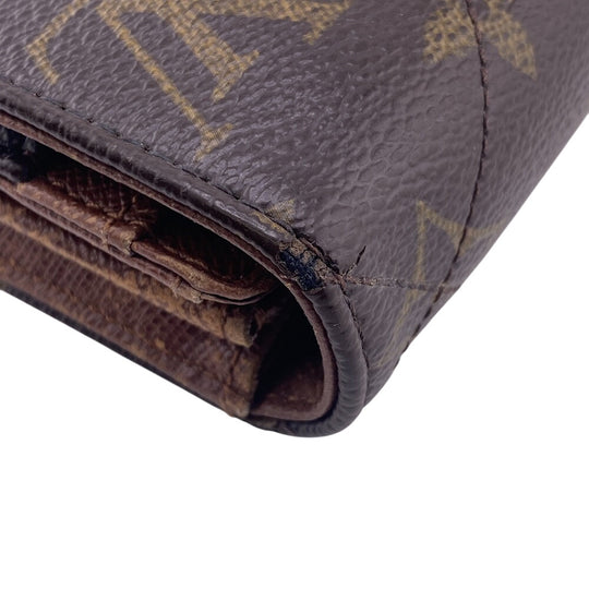 LOUIS VUITTON Long Wallet Purse M66556 leather Brown Portefeuille Monogram Etoile Sara(Unisex) Used Authentic