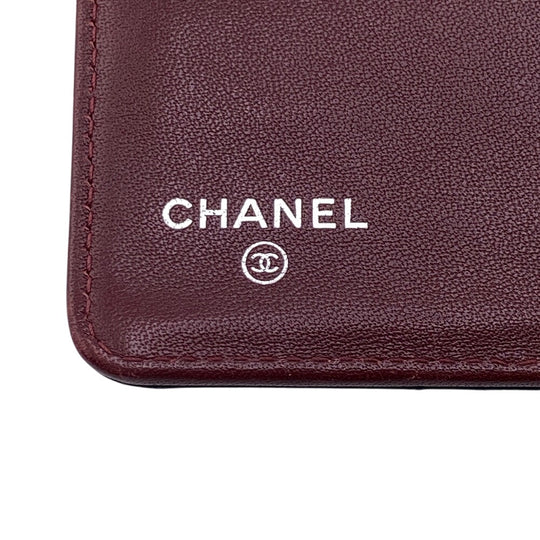 CHANEL Long Wallet Purse Caviar skin black Matrasse COCO Mark Women Used Authentic