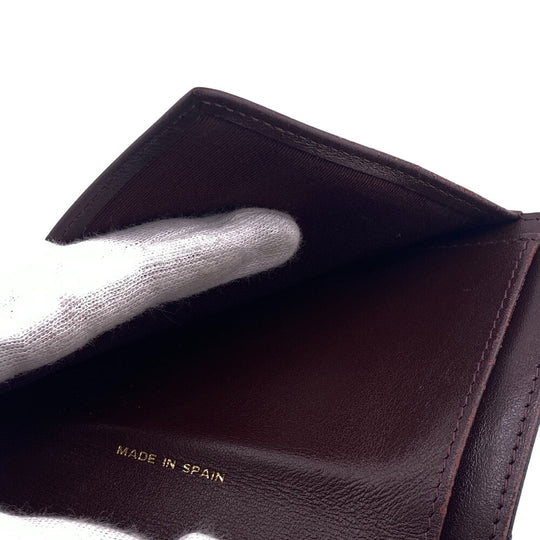 CHANEL Tri-fold wallet Caviar skin black Matrasse Women Used Authentic
