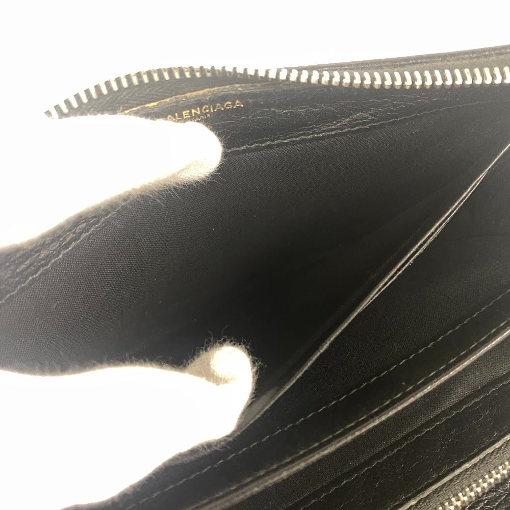 BALENCIAGA Long Wallet Purse 443655 leather black Graffiti bazaar