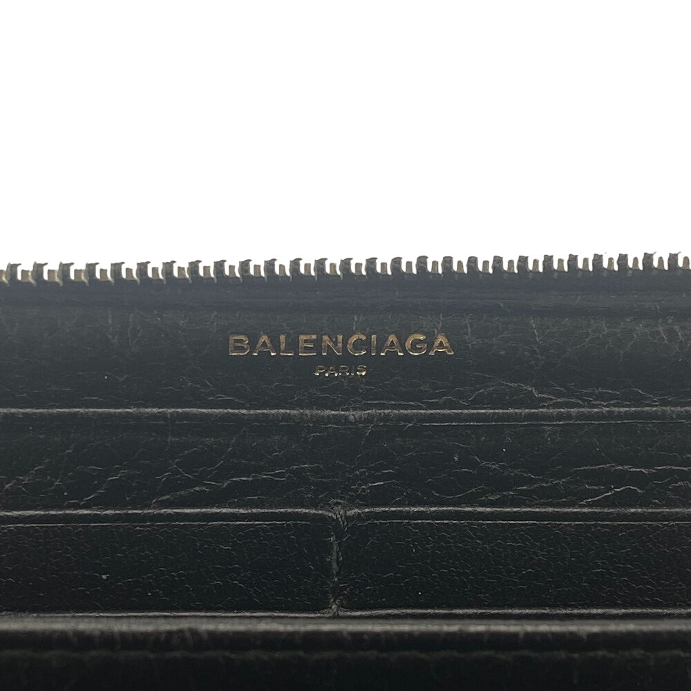 BALENCIAGA Long Wallet Purse 443655 leather black Graffiti bazaar