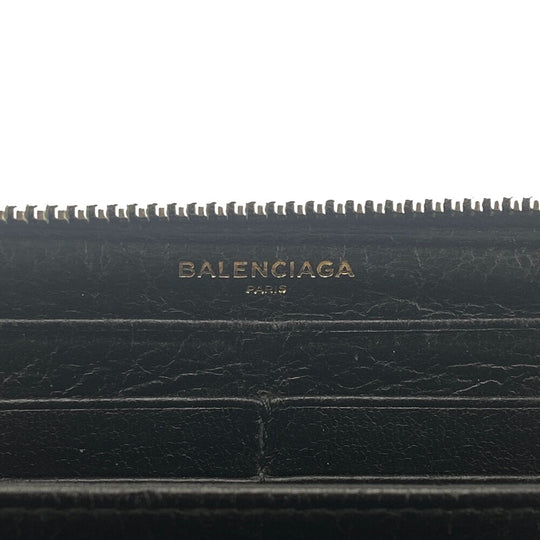 BALENCIAGA Long Wallet Purse 443655 leather black Graffiti bazaar