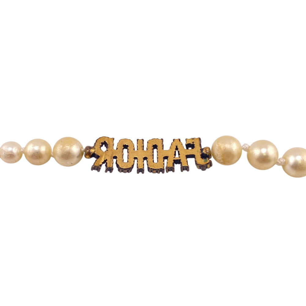 Christian Dior choker Gold Plated gold Rhinestone pearl J’ADIOR
