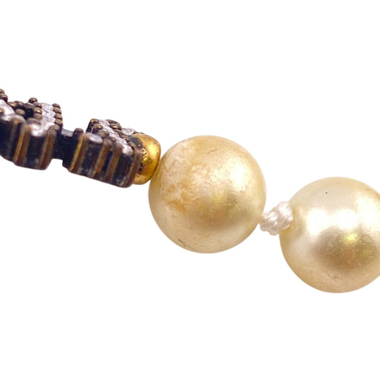 Christian Dior choker Gold Plated gold Rhinestone pearl J’ADIOR
