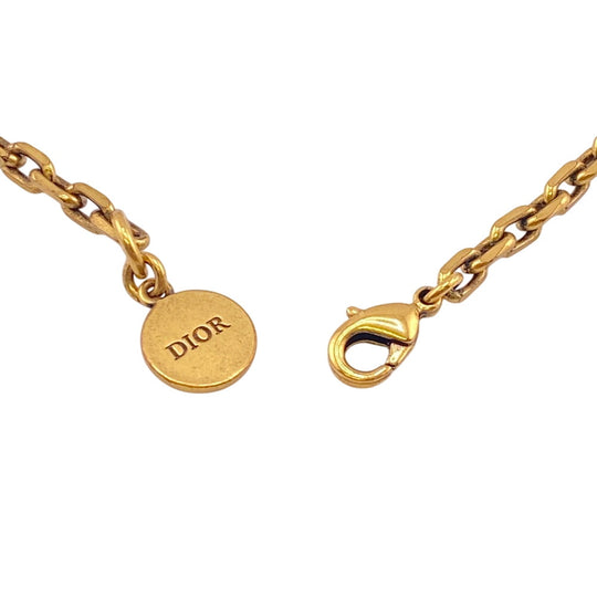 Christian Dior choker Gold Plated gold Rhinestone pearl J’ADIOR