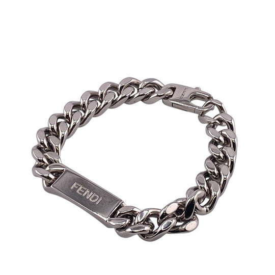 FENDI bracelet Silver Silver Chain Kihei mens Used Authentic