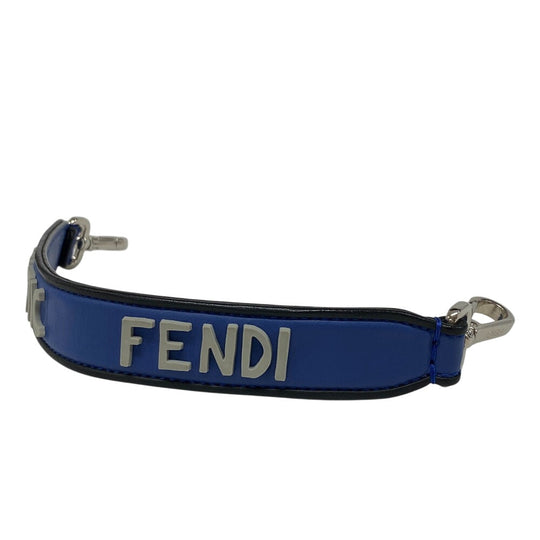 FENDI Shoulder strap leather blue FANTASTIC FENDI Mini strap you Women Used Authentic