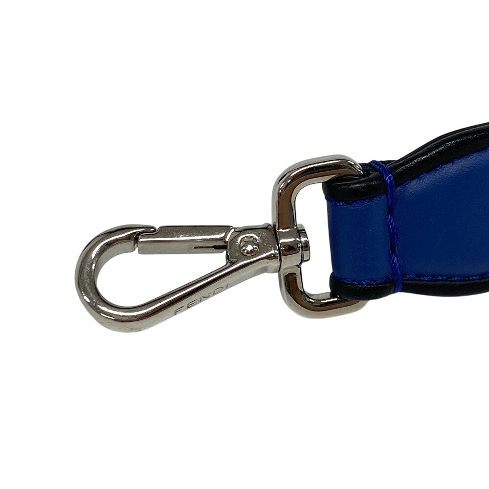 FENDI Shoulder strap leather blue FANTASTIC FENDI Mini strap you Women Used Authentic