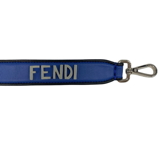 FENDI Shoulder strap leather blue FANTASTIC FENDI Mini strap you Women Used Authentic