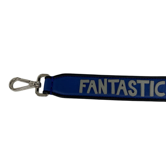 FENDI Shoulder strap leather blue FANTASTIC FENDI Mini strap you Women Used Authentic