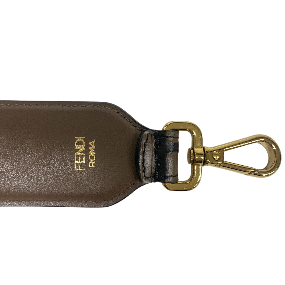 FENDI strap leather Brown Zucca Mini strap you
