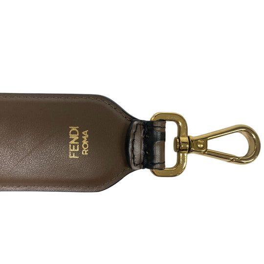 FENDI strap leather Brown Zucca Mini strap you