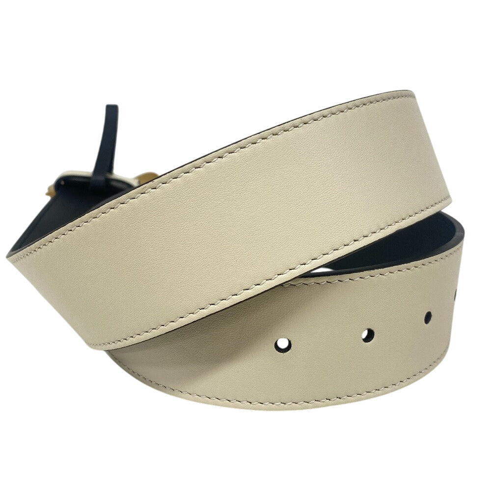 GUCCI belt 499637 leather white Bee Butterfly