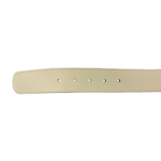 GUCCI belt 499637 leather white Bee Butterfly