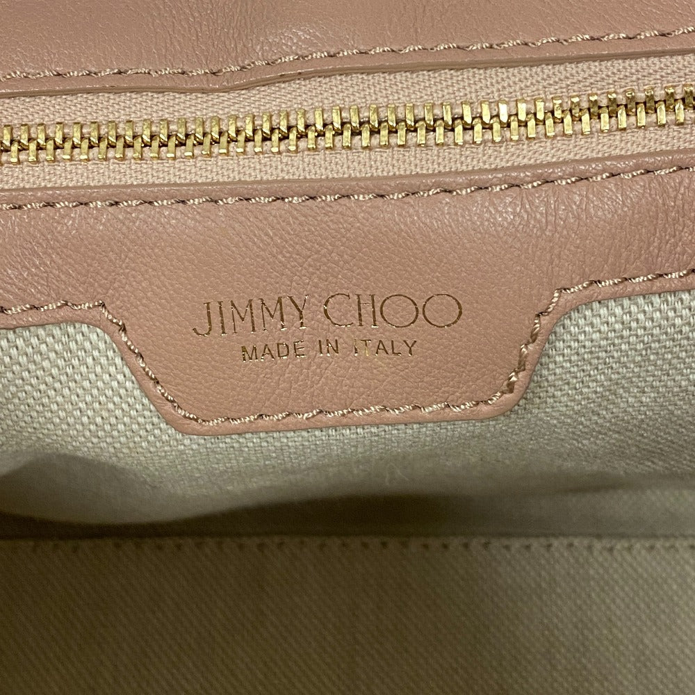 JIMMY CHOO Handbag leather pink Star studs Sasha Women Used Authentic