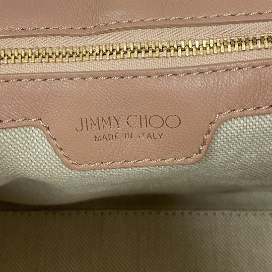 JIMMY CHOO Handbag leather pink Star studs Sasha Women Used Authentic