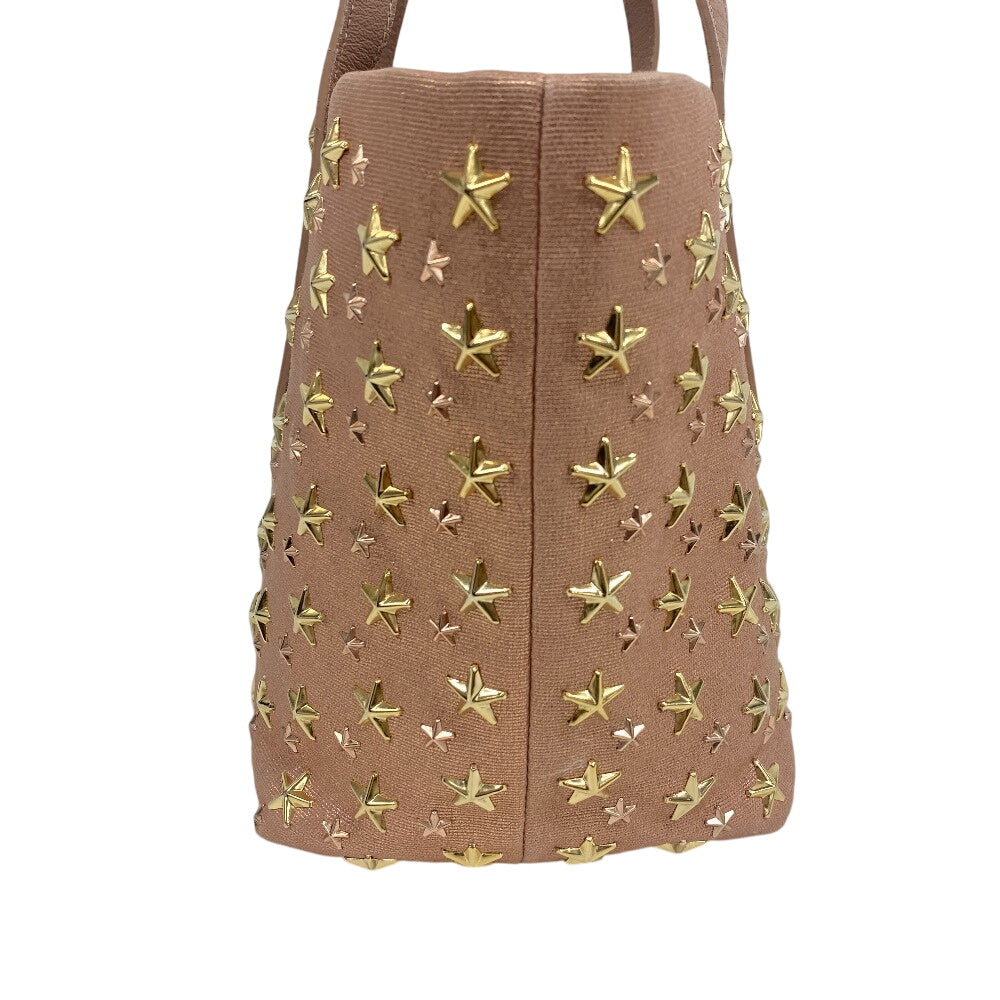 JIMMY CHOO Handbag leather pink Star studs Sasha Women Used Authentic