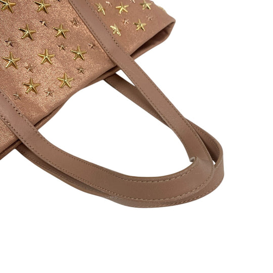 JIMMY CHOO Handbag leather pink Star studs Sasha Women Used Authentic