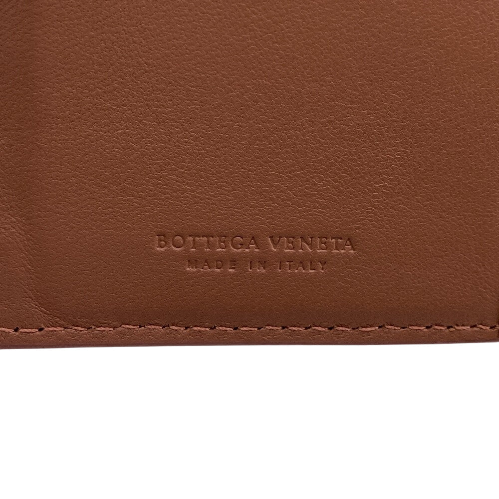 BOTTEGAVENETA Bifold Wallet leather pink Zip Around INTRECCIATO Women Used Authentic