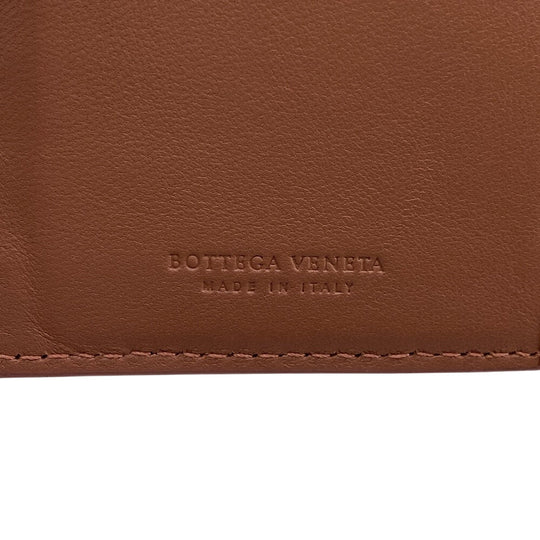 BOTTEGAVENETA Bifold Wallet leather pink Zip Around INTRECCIATO Women Used Authentic