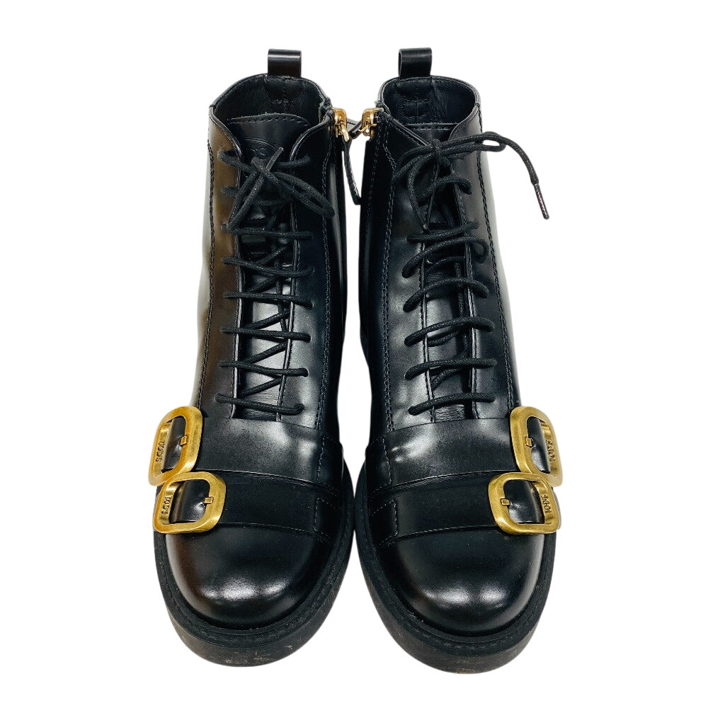 TOD�fS boots leather black short boots Women 36 1/2 Used Authentic