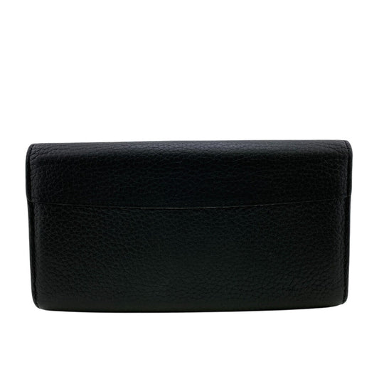 LOUIS VUITTON Long Wallet Purse M63461 Taurillon Clemence black Portefeuille Capusine Women Used Authentic