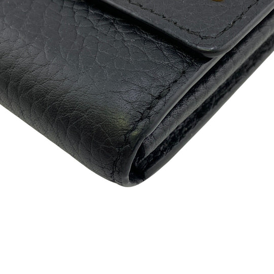 LOUIS VUITTON Long Wallet Purse M63461 Taurillon Clemence black Portefeuille Capusine Women Used Authentic
