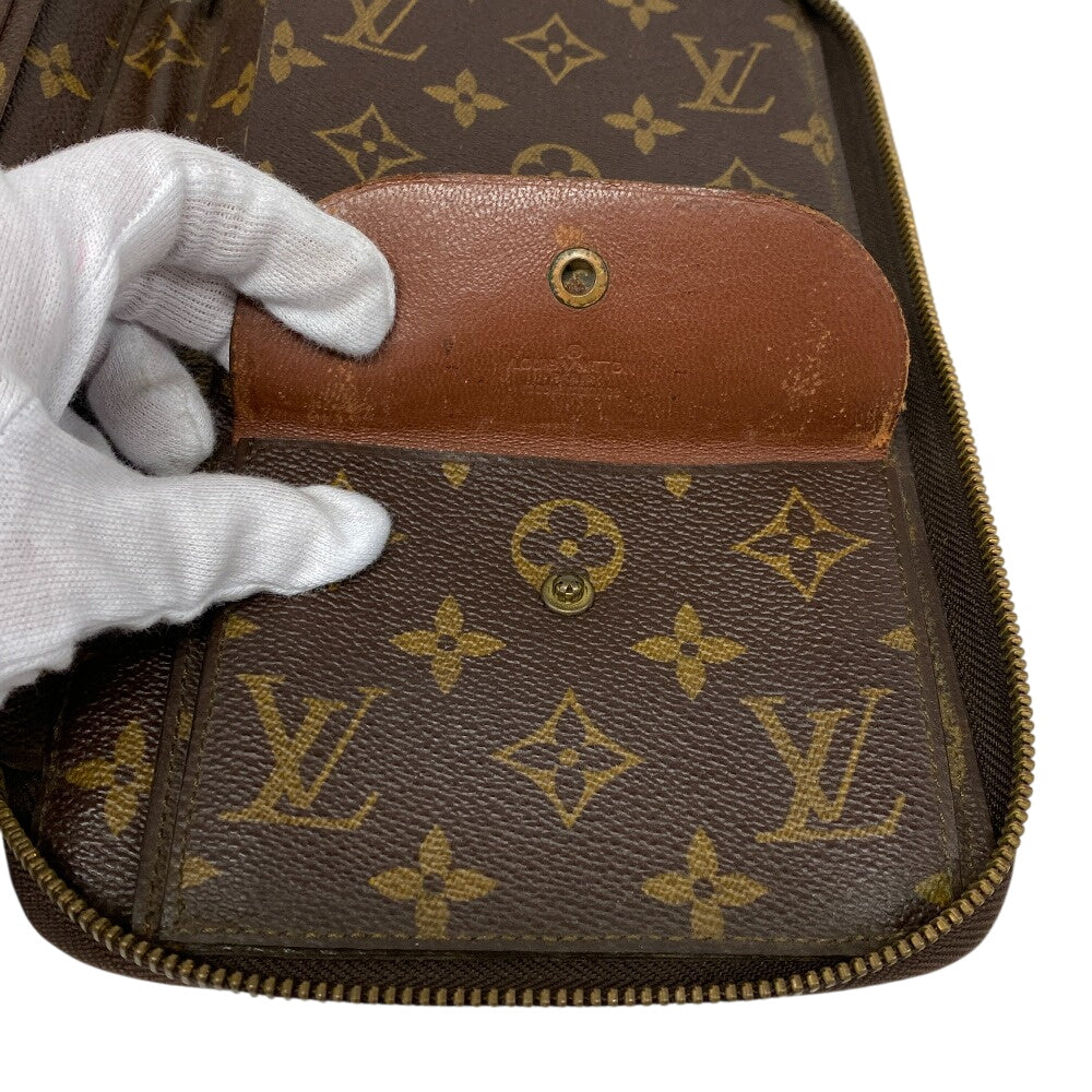 LOUIS VUITTON Travel case M60113 leather Brown Long Wallet Purse Zip Around Monogram Posh Escapade Women(Unisex) Used Authentic