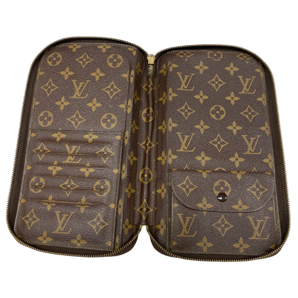 LOUIS VUITTON Travel case M60113 leather Brown Long Wallet Purse Zip Around Monogram Posh Escapade Women(Unisex) Used Authentic