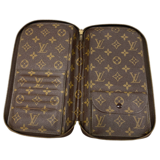 LOUIS VUITTON Travel case M60113 leather Brown Long Wallet Purse Zip Around Monogram Posh Escapade Women(Unisex) Used Authentic